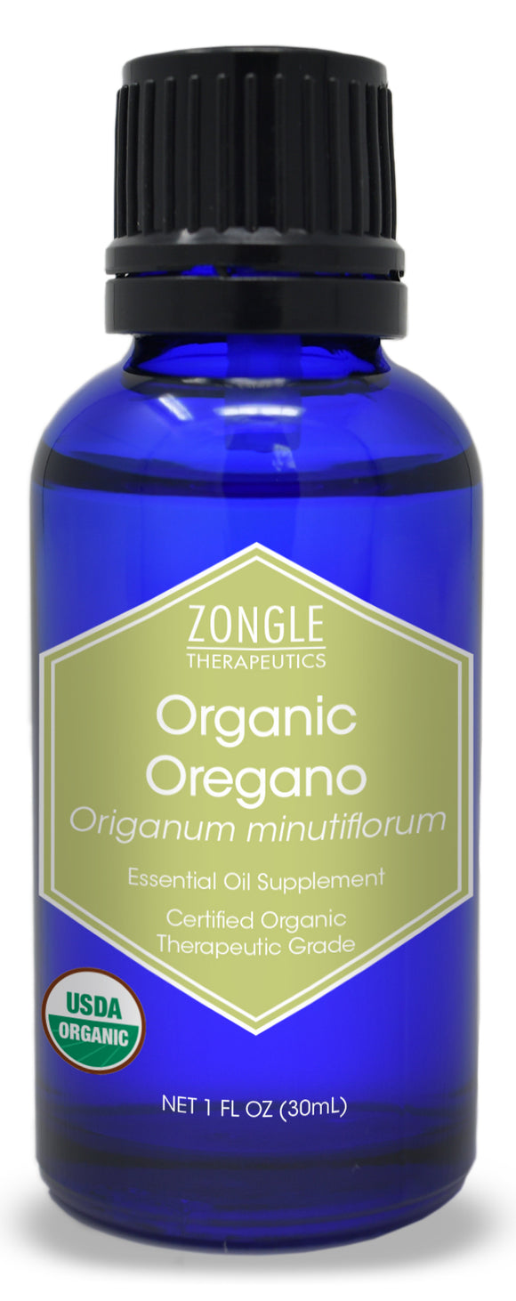 Zongle USDA Certified Organic Oregano Essential Oil, Safe To Ingest, Origanum Minutiflorum, 1 oz